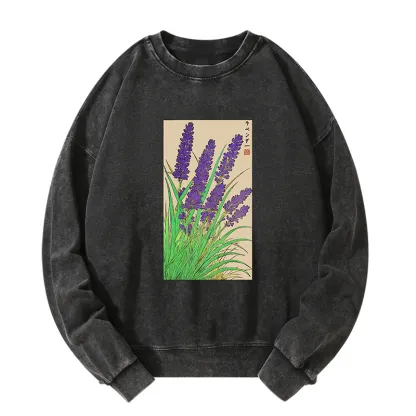 Tokyo-Tiger Japanese Lavender Washed Sweatshirt