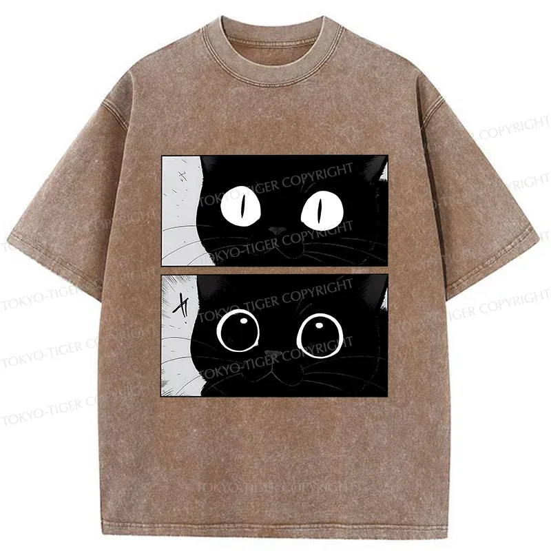 Tokyo-Tiger Become A Cute Cat Washed T-Shirt