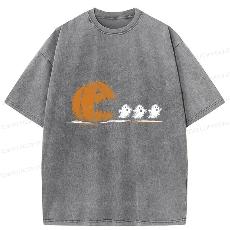 Tokyo-Tiger Halloween Game Washed T-Shirt