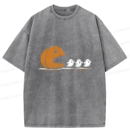 Tokyo-Tiger Halloween Game Washed T-Shirt