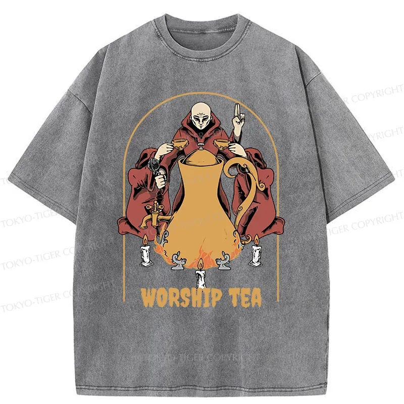 Tokyo-Tiger Tea Ceremony Washed T-Shirt