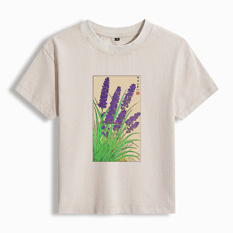 Tokyo-Tiger Japanese Lavender Women's Washed T-shirt