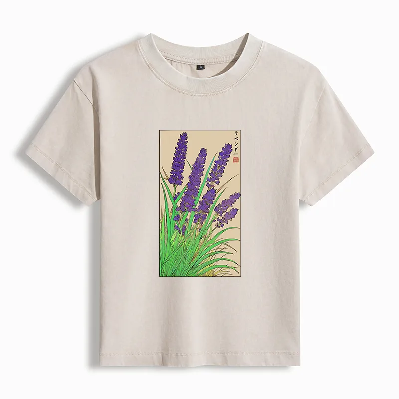 Tokyo-Tiger Japanese Lavender Women's Washed T-shirt
