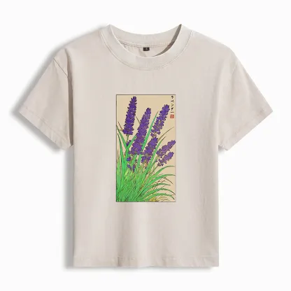 Tokyo-Tiger Japanese Lavender Women's Washed T-shirt
