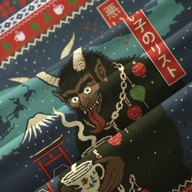 Tokyo-Tiger Naughty List Christmas Button-up Shirt