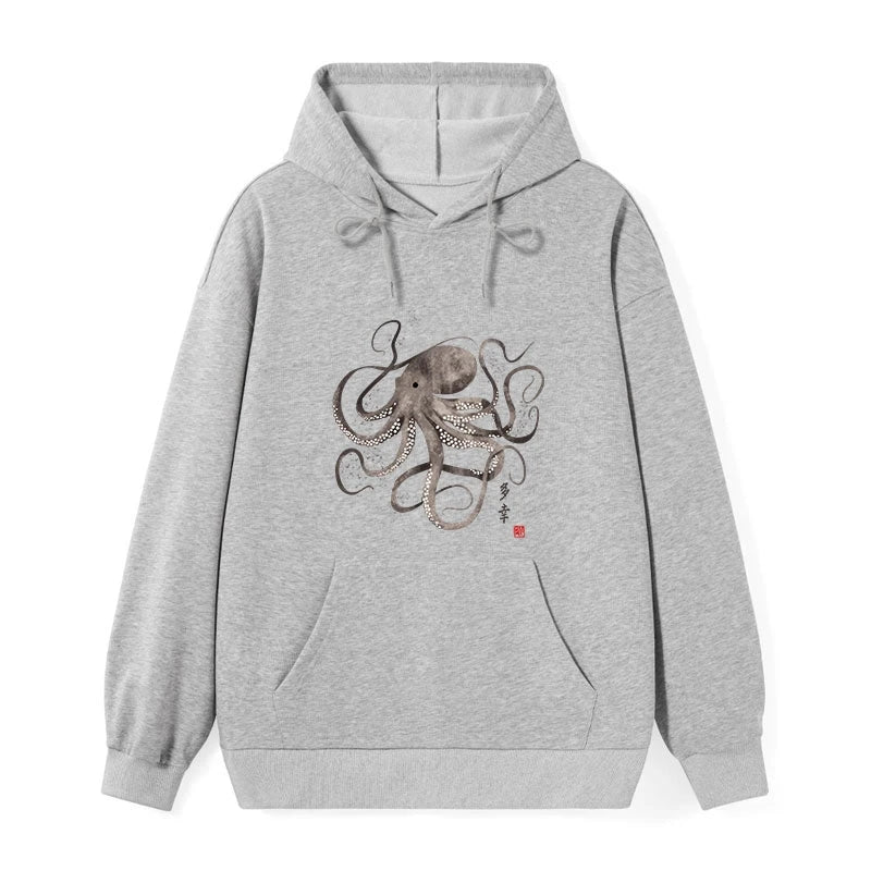 Tokyo-Tiger Octopus Japanese Calligraphy Classic Hoodie