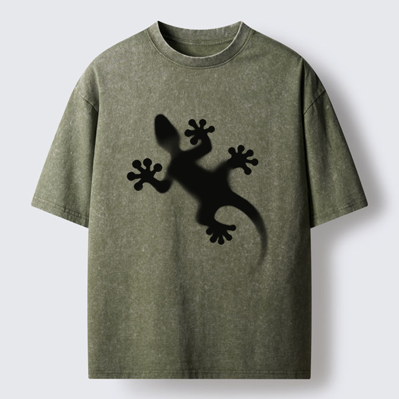 Tokyo-Tiger Gecko Silhouette Washed T-Shirt