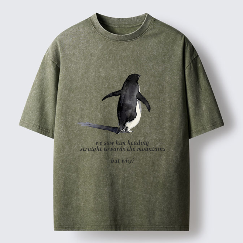 Tokyo-Tiger Lonely Penguin Washed T-Shirt