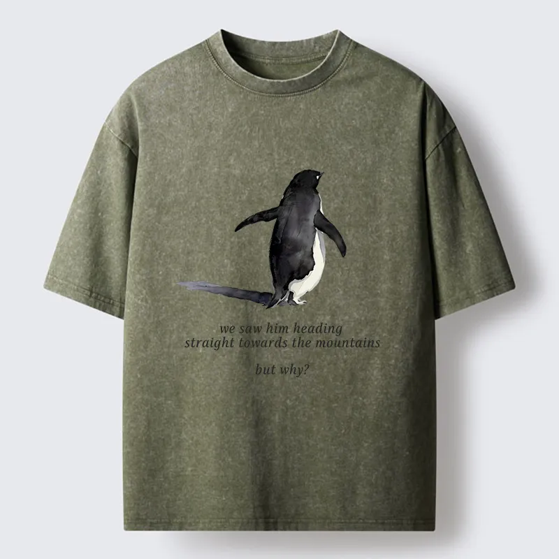 Tokyo-Tiger Lonely Penguin Washed T-Shirt