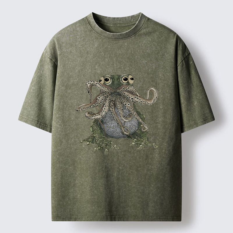 Tokyo-Tiger Ugly Frog Washed T-Shirt