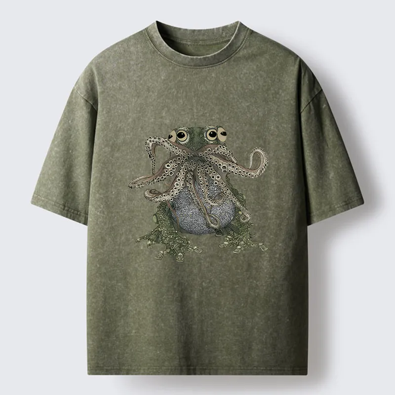 Tokyo-Tiger Ugly Frog Washed T-Shirt