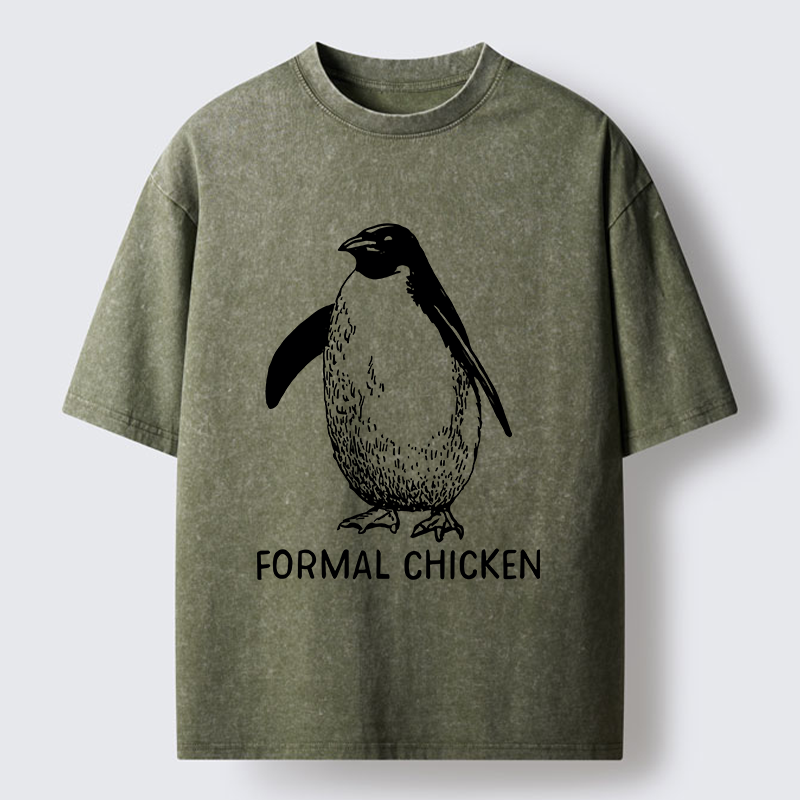 Tokyo-Tiger Funny Penguin Joke Meme Washed T-Shirt