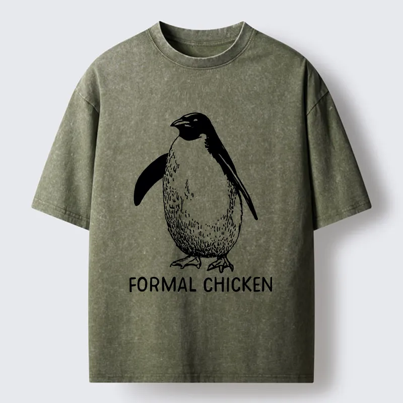 Tokyo-Tiger Funny Penguin Joke Meme Washed T-Shirt