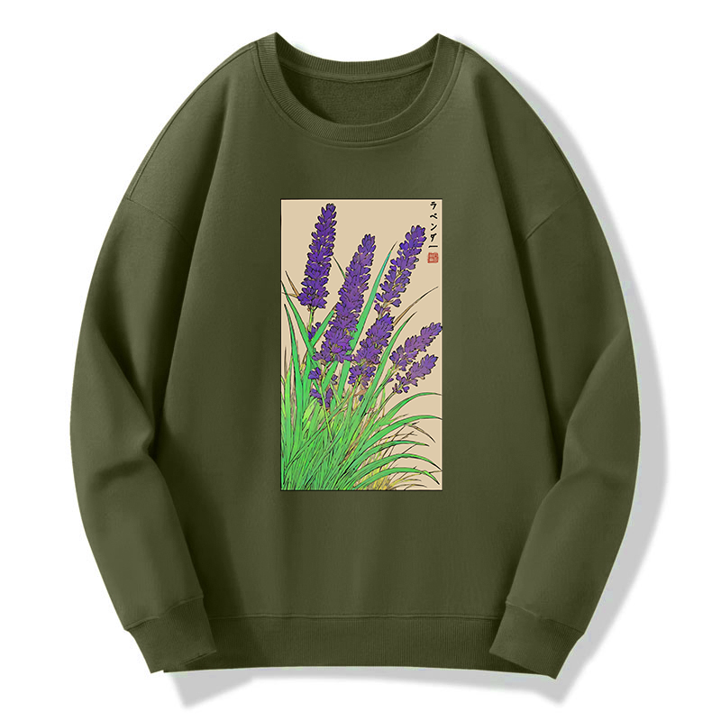 Tokyo-Tiger Japanese Lavender Classic Sweatshirt