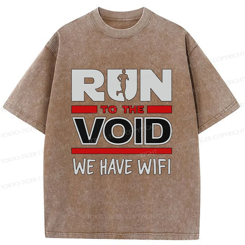 Tokyo-Tiger Funny Run Washed T-Shirt