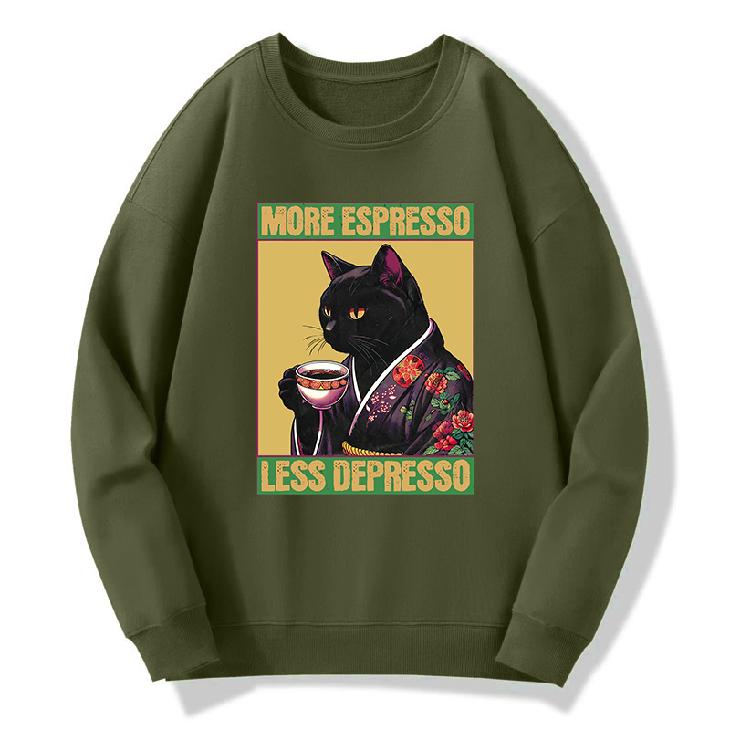 Tokyo-Tiger Up Caffeine Down Depression Classic Sweatshirt