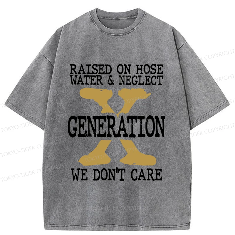 Tokyo-Tiger Generation X Funny Washed T-Shirt