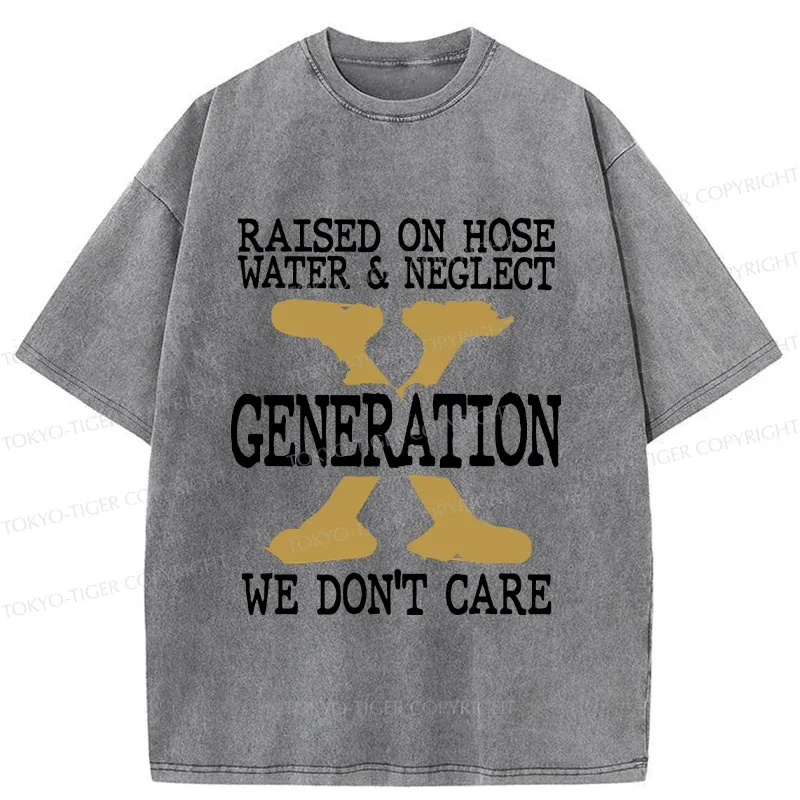 Tokyo-Tiger Generation X Funny Washed T-Shirt