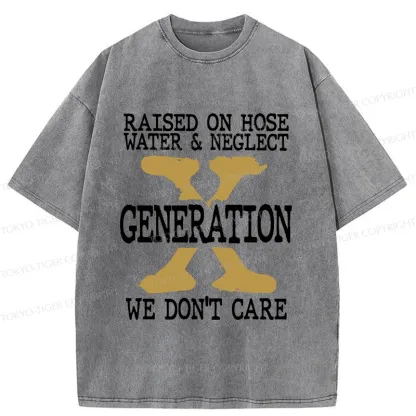 Tokyo-Tiger Generation X Funny Washed T-Shirt