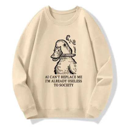 Tokyo-Tiger Smoking Duck Funny Classic Sweatshirt