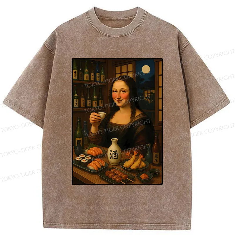 Tokyo-Tiger Drunken Mona Lisa Washed T-Shirt Sale