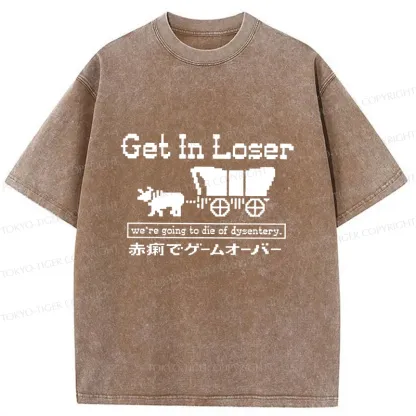 Tokyo-Tiger Died Of Dysentery Washed T-Shirt