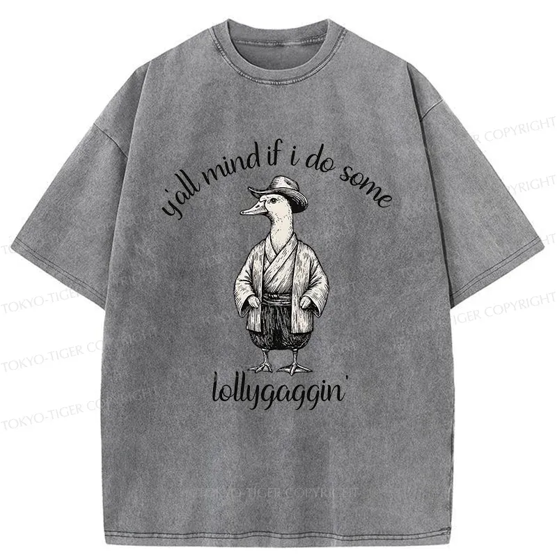 Tokyo-Tiger Stupid Samurai Goose Washed T-Shirt