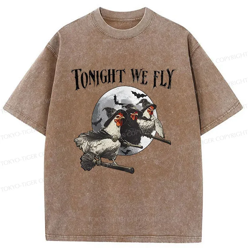 Tokyo-Tiger Magic Flying Chicken Washed T-Shirt