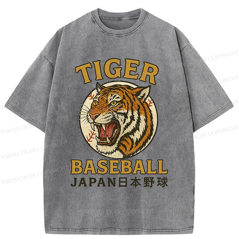 Tokyo-Tiger Osaka Japan Baseball Team Washed T-Shirt