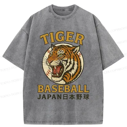 Tokyo-Tiger Osaka Japan Baseball Team Washed T-Shirt