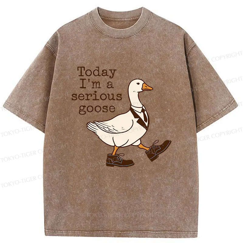 Tokyo-Tiger Working And Serious Goose Washed T-Shirt