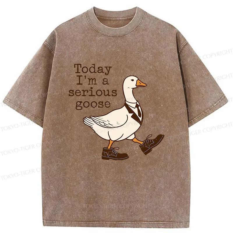 Tokyo-Tiger Working And Serious Goose Washed T-Shirt