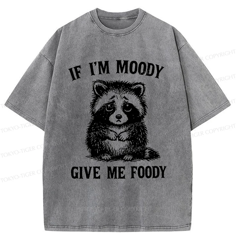 Tokyo-Tiger Raccoons Waiting To Be Fed Washed T-Shirt