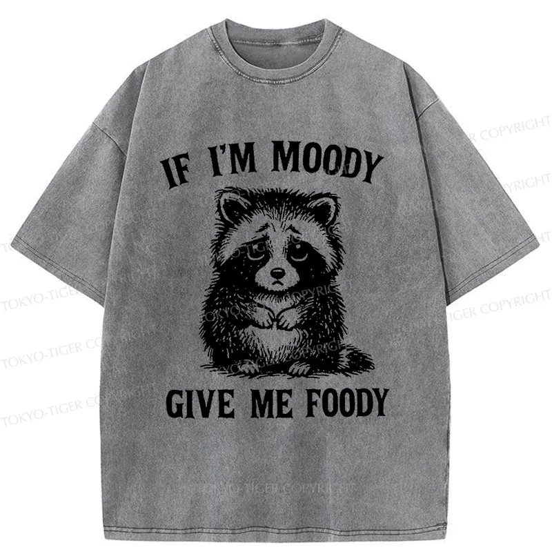Tokyo-Tiger Raccoons Waiting To Be Fed Washed T-Shirt