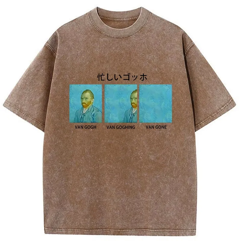 Tokyo-Tiger Busy Van Gogh Washed T-Shirt