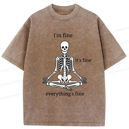 Tokyo-Tiger Heart As Calm As Water Washed T-Shirt