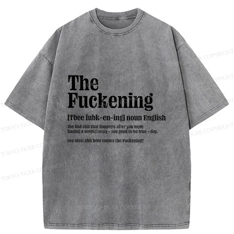 Tokyo-Tiger Funny And Ironic Washed T-Shirt