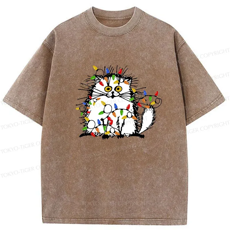 Tokyo-Tiger Kitten Is Entangled Washed T-Shirt