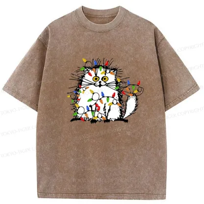Tokyo-Tiger Kitten Is Entangled Washed T-Shirt