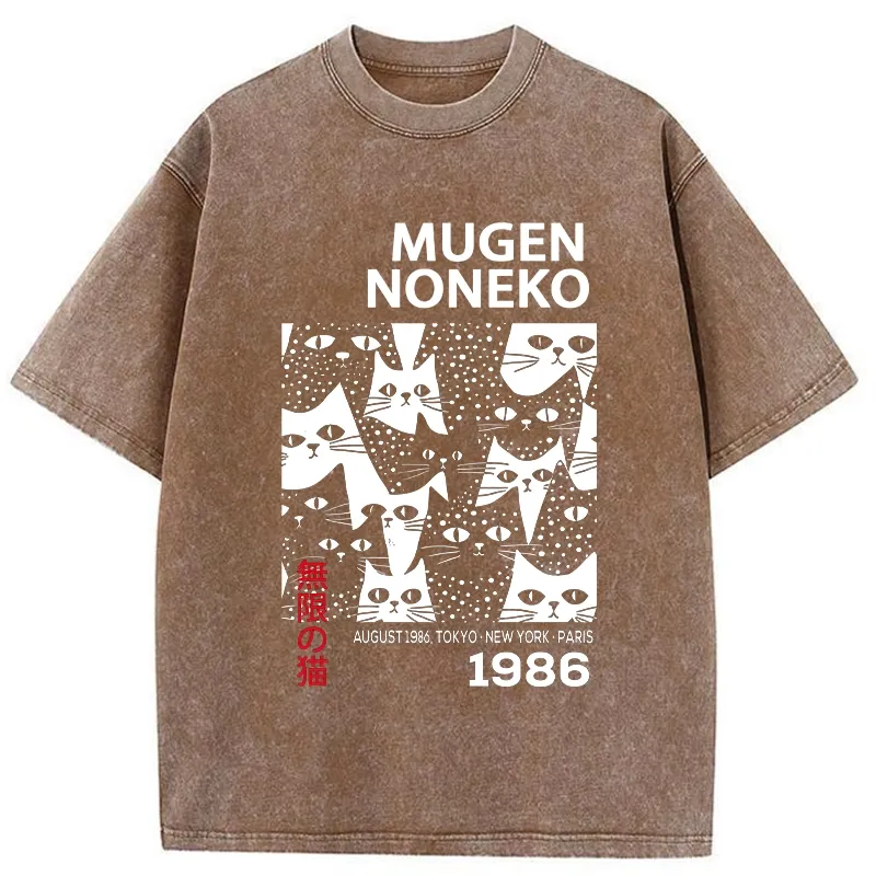 Tokyo-Tiger Unlimited Cats Washed T-Shirt