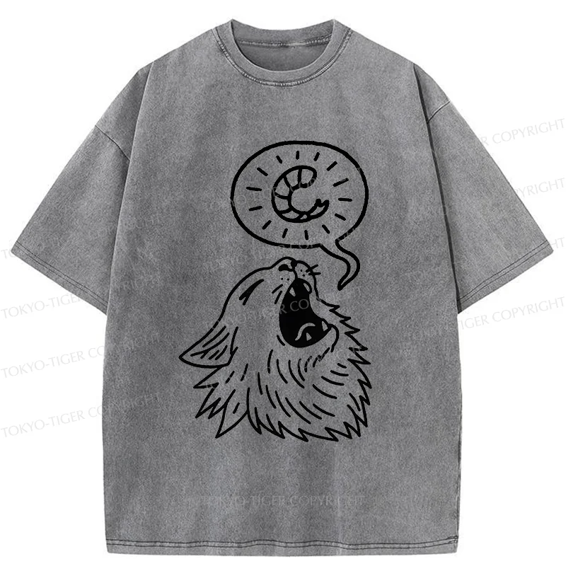 Tokyo-Tiger Cat Wants To Eat Shrimp Washed T-Shirt