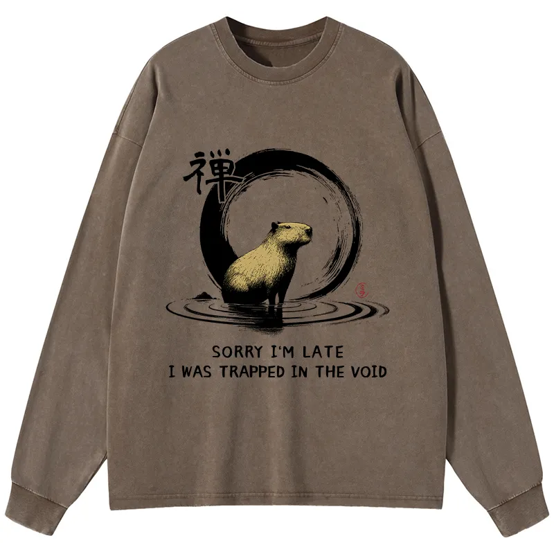 Tokyo-Tiger Delicious Chinese Food Washed Long Sleeve T-Shirt Sale