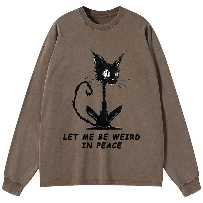Tokyo-Tiger Cat Gradually Became Strange Washed Long Sleeve T-Shirt