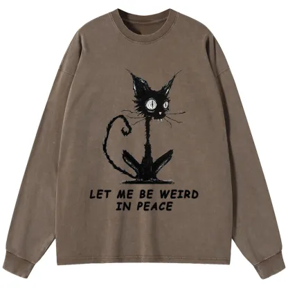 Tokyo-Tiger Cat Gradually Became Strange Washed Long Sleeve T-Shirt