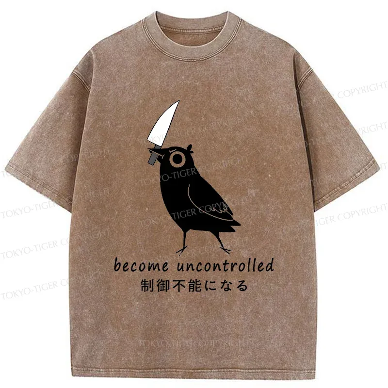 Tokyo-Tiger Uncontrolled Crows Washed T-Shirt