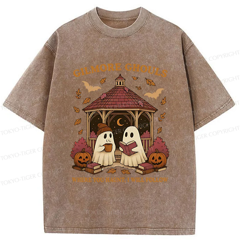 Tokyo-Tiger Halloween Reading Washed T-Shirt