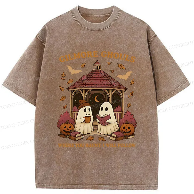 Tokyo-Tiger Halloween Reading Washed T-Shirt