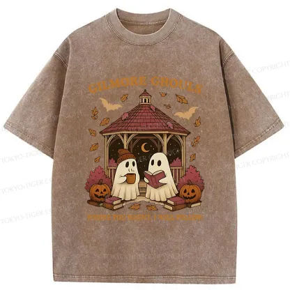 Tokyo-Tiger Halloween Reading Washed T-Shirt