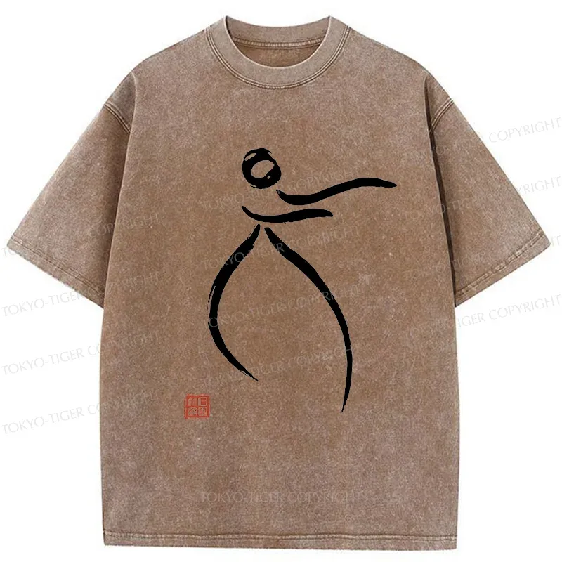 Tokyo-Tiger Zen Tai Chi Washed T-Shirt