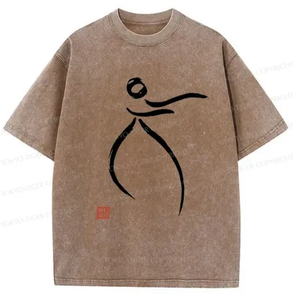 Tokyo-Tiger Zen Tai Chi Washed T-Shirt